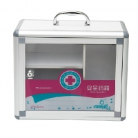 金隆兴(GOLDLONSEN) B012 铝合金家用安全药箱 急救箱 家庭专用多层药箱