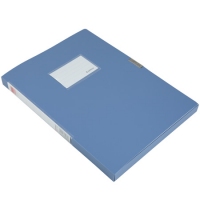 齐心(Comix) A1242 粘扣档案盒 文件盒 资料盒 A4 22mm 1寸 蓝色