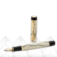 派克(Parker) 世纪幻黑明珠标准装墨水笔 18K金笔 标准装