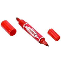 真彩·乐美(TrueColor) 0625 大双头记号笔 圆笔头 大双头油性笔 红色