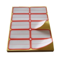 泰昌 10-1 自粘性标签 不干胶标签 口取纸 红蓝色标笺 8.5×4.5cm 100张/包 红色