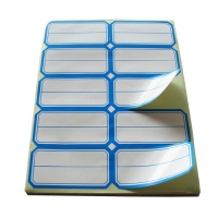 泰昌 10-1 自粘性标签 不干胶标签 口取纸 红蓝色标笺 8.5×4.5cm 100张/包 蓝色