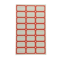 泰昌 24-2 双线标笺 自粘性标签 不干胶标签 口取纸 4.2×2.8cm 100张/包 红色