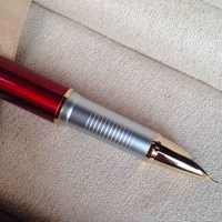 金豪(Jinhao) 606 特细透明红金夹钢笔 0.38mm