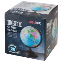 得力(deli) DL3033 儿童教学桌面学生用高清地球仪 20CM 中号