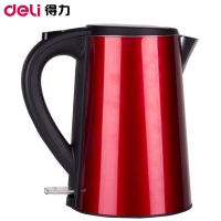 得力(deli) NO.0767电热水壶 1.5L 红/白