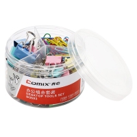 齐心(Comix) B3653 办公组合套装 4/5号票夹/29mm回形针