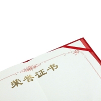 齐心(Comix) C4592 荣誉证书 纸面 16K 红