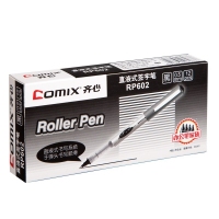 齐心(Comix) RP602 子弹头型直液式黑色签字笔 0.5mm 黑色