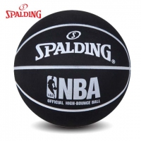 斯伯丁(Spalding) 51-172Y 高弹力迷你空心橡胶篮球儿童玩具小球 6cm 黑色