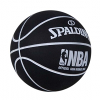 斯伯丁(Spalding) 51-172Y 高弹力迷你空心橡胶篮球儿童玩具小球 6cm 黑色