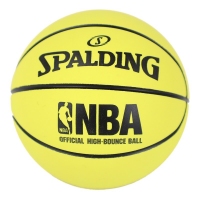 斯伯丁(Spalding) 51-222Y 高弹力迷你空心橡胶篮球儿童玩具小球 6cm 黄色