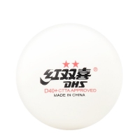 红双喜(DHS) CD40B赛顶二星40mm+乒乓球（ABS树脂 白色 十只装）