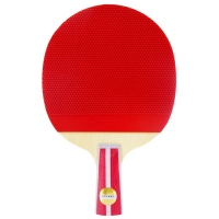 红双喜(DHS) T4007短柄直拍双面长反胶乒乓球拍(四星级)